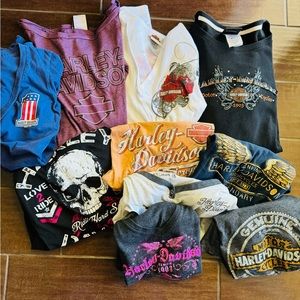 Harley Davidson women’s bundle shirts size medium (10 shirts) great deal